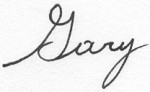 Gary's first name only Signature