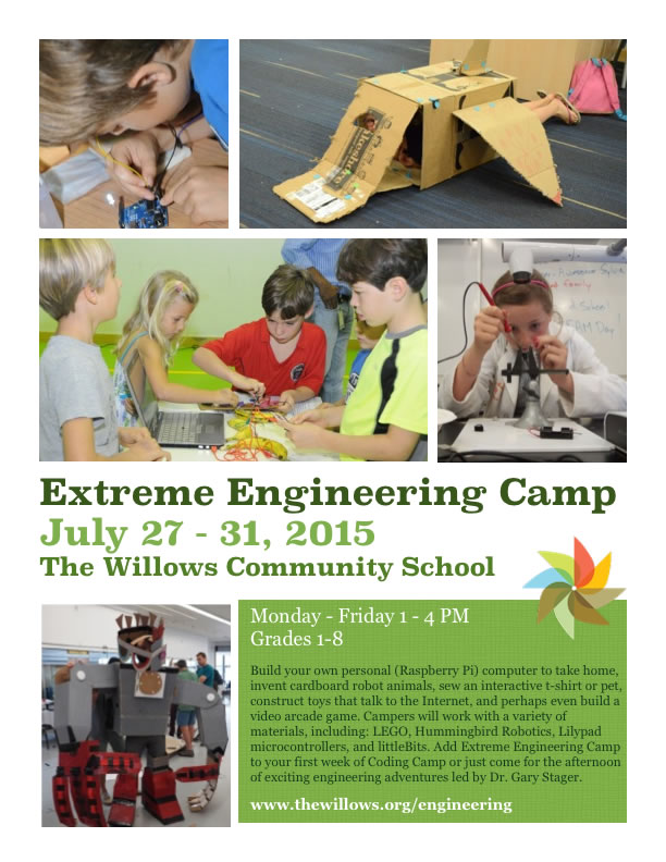 Willows engineering camp flyer